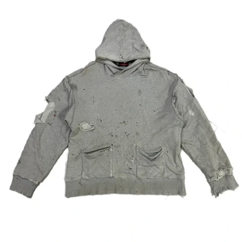 Custom Distressed thrashed Fat Tokyo Jumbo hoodie